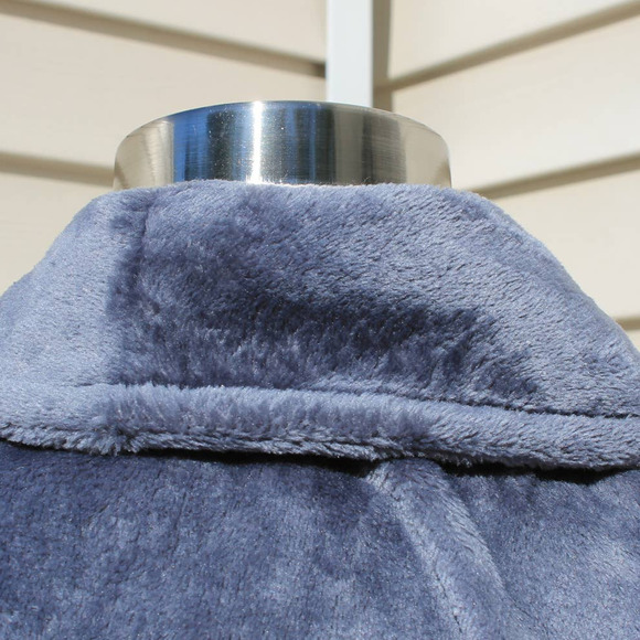 Miss Elaine Luxury Fleece Long Robe Ultra Soft Pewter Gray Size Medium - Picture 11 of 12